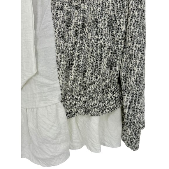 Anthropologie X Clu Willoughby Shimmer Knit Ruffle Hem Bow Back L/S Top - Picture 6 of 16